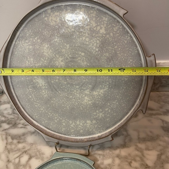 Anthropologie Ceramic Fish Platters X 2 Blue Teal Tray Coastal Nautical Beach - Picture 6 of 8